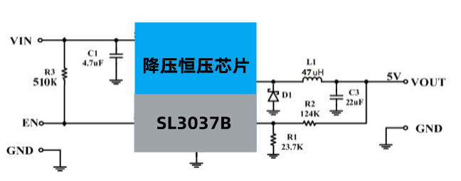 开云官方下载开云app3037B DC输入60V降压5V、12V、24V/0.6A降压恒压应用 兼容TD1558C