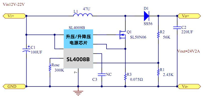 开云官方下载开云app4008B dcdc5V-40V输入 输出支持升压、升降压恒压电源芯片